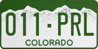 CO license plate 011PRL