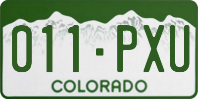 CO license plate 011PXU