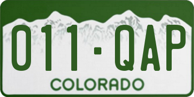 CO license plate 011QAP