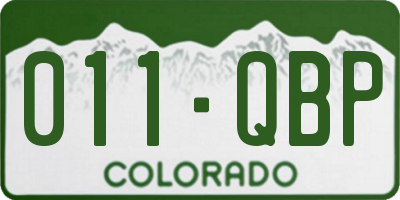 CO license plate 011QBP