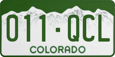 CO license plate 011QCL