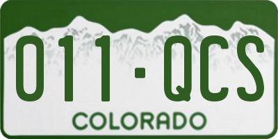 CO license plate 011QCS
