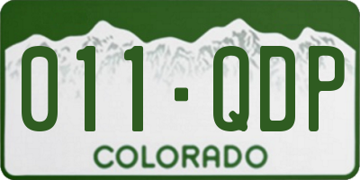 CO license plate 011QDP