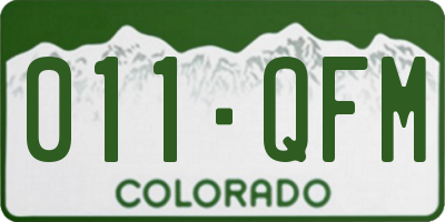 CO license plate 011QFM