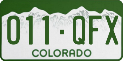 CO license plate 011QFX