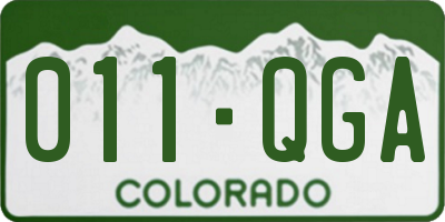 CO license plate 011QGA