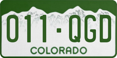 CO license plate 011QGD