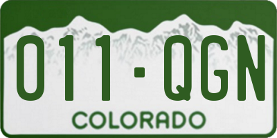 CO license plate 011QGN
