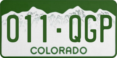 CO license plate 011QGP