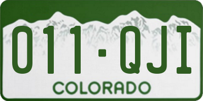 CO license plate 011QJI