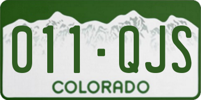 CO license plate 011QJS