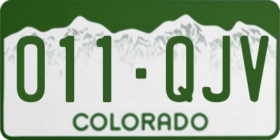 CO license plate 011QJV