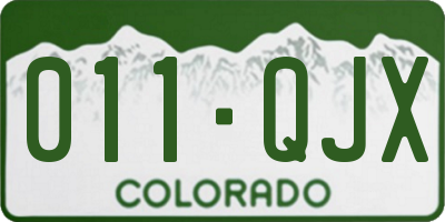 CO license plate 011QJX