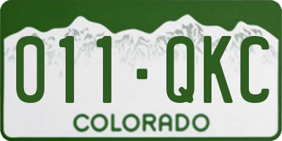 CO license plate 011QKC