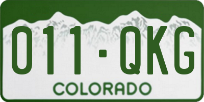 CO license plate 011QKG
