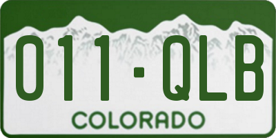 CO license plate 011QLB