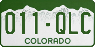 CO license plate 011QLC