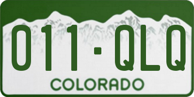 CO license plate 011QLQ