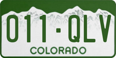 CO license plate 011QLV