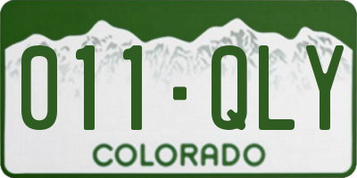 CO license plate 011QLY