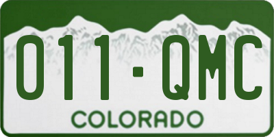 CO license plate 011QMC