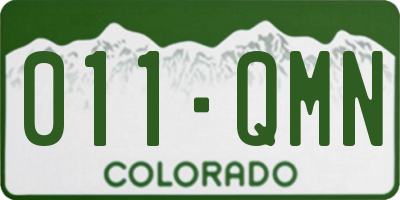 CO license plate 011QMN