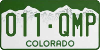 CO license plate 011QMP