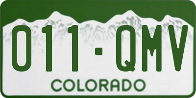 CO license plate 011QMV