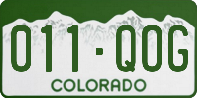CO license plate 011QOG