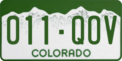 CO license plate 011QOV