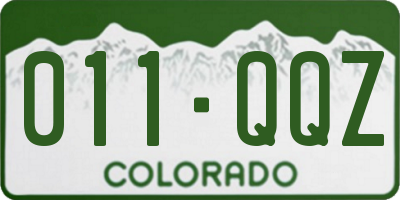 CO license plate 011QQZ