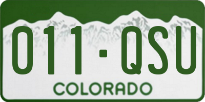 CO license plate 011QSU
