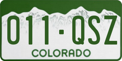 CO license plate 011QSZ