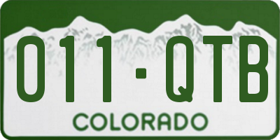 CO license plate 011QTB
