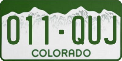 CO license plate 011QUJ