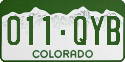 CO license plate 011QYB