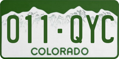 CO license plate 011QYC