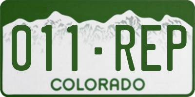 CO license plate 011REP