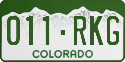 CO license plate 011RKG