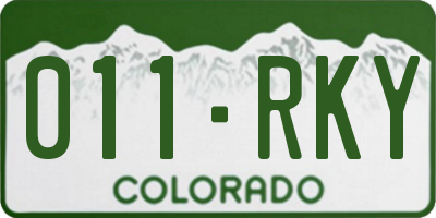 CO license plate 011RKY