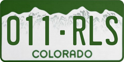 CO license plate 011RLS