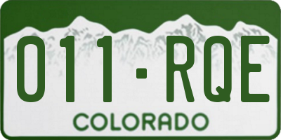 CO license plate 011RQE