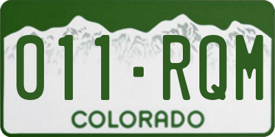 CO license plate 011RQM