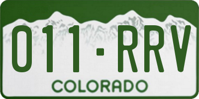 CO license plate 011RRV