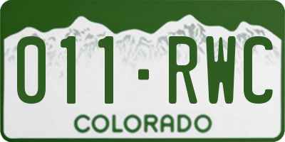 CO license plate 011RWC