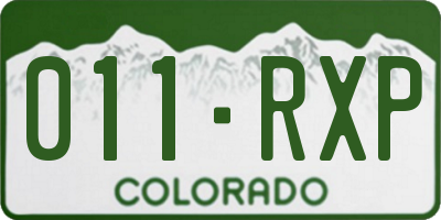 CO license plate 011RXP
