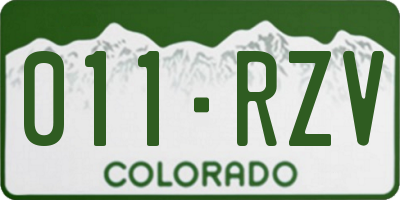 CO license plate 011RZV