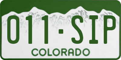 CO license plate 011SIP