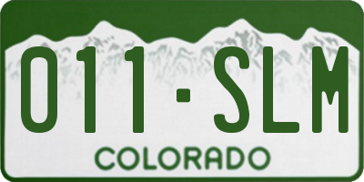 CO license plate 011SLM