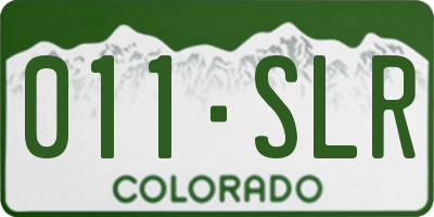 CO license plate 011SLR